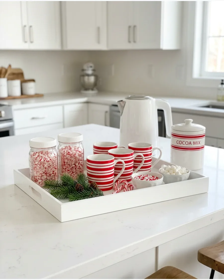 9. Peppermint Christmas Hot Cocoa Bar