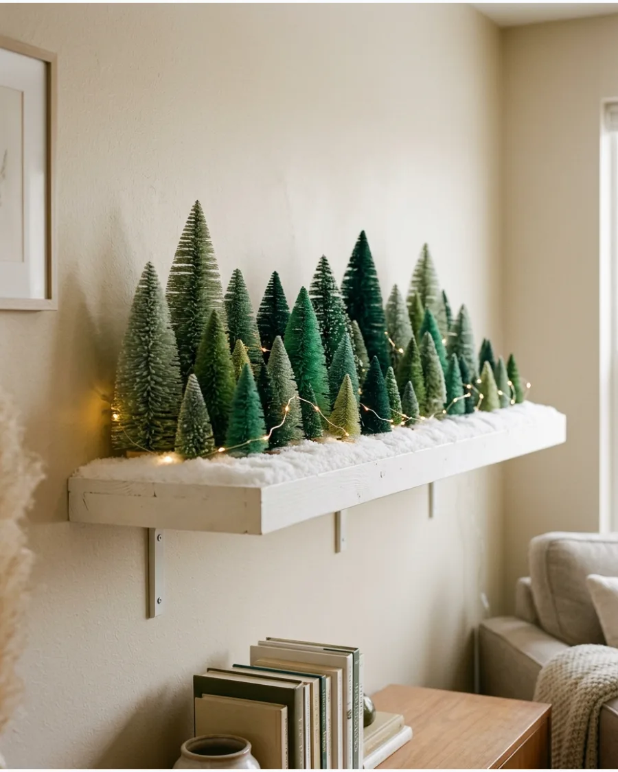 11. Bottle Brush Christmas Tree Forest