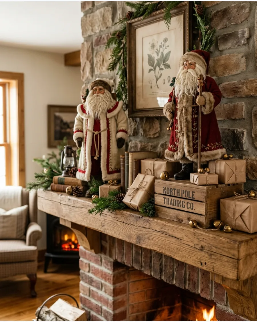 27. Old-Fashioned Santa Shelf