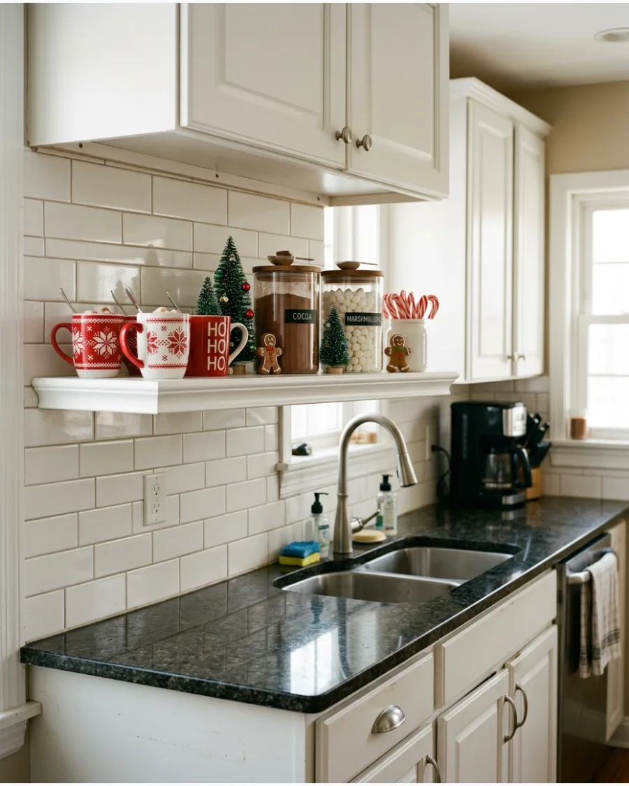 36. Christmas Cocoa Bar Shelf