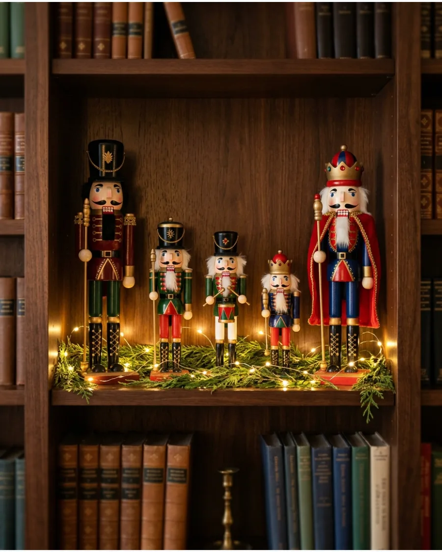 4. Traditional Nutcracker Christmas Shelf