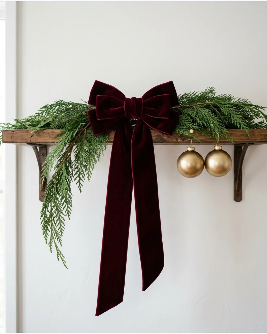 48. Oversized Velvet Bow Shelf