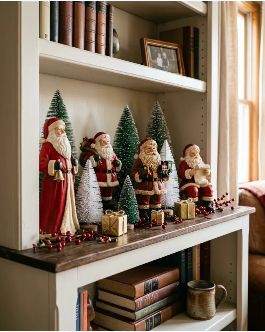 5. Classic Santa Collection Shelf