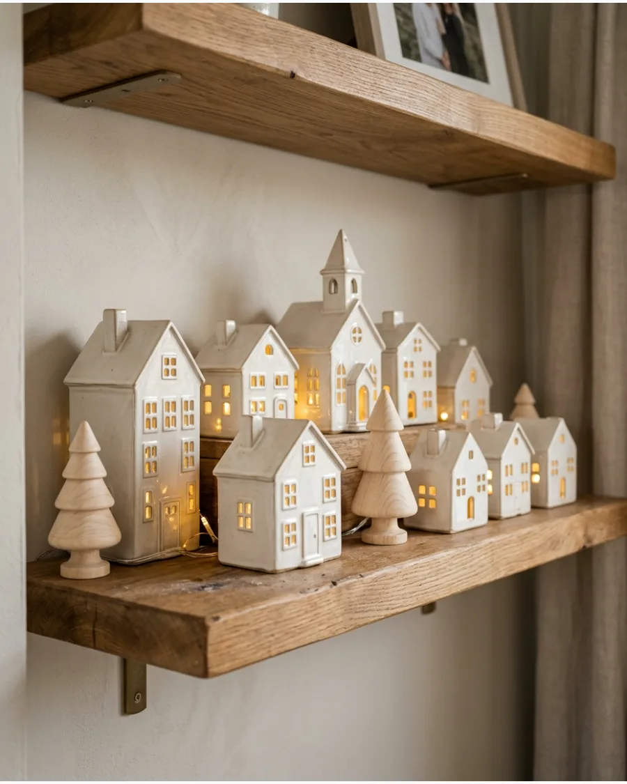56. Monochrome Ceramic House Shelf