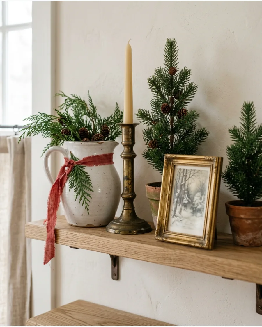 66. French Country Christmas Shelf