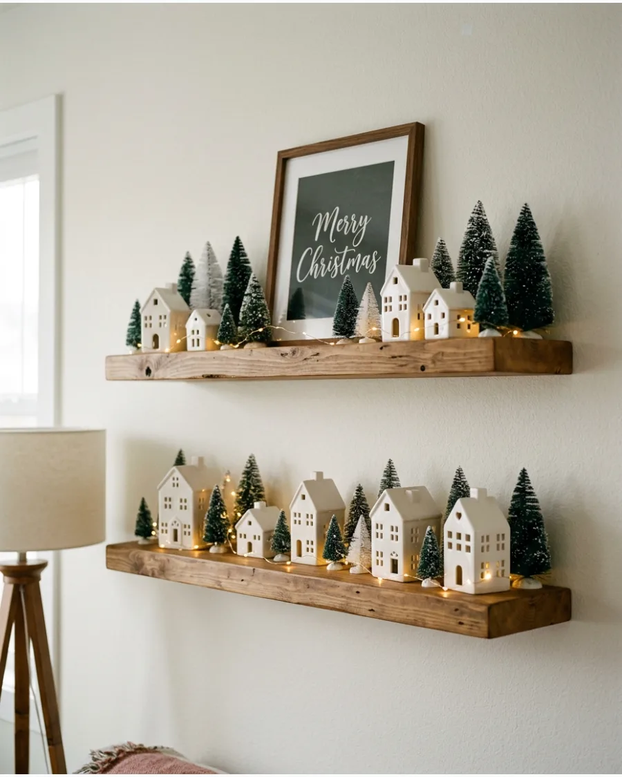 72. Christmas Floating Shelf Display