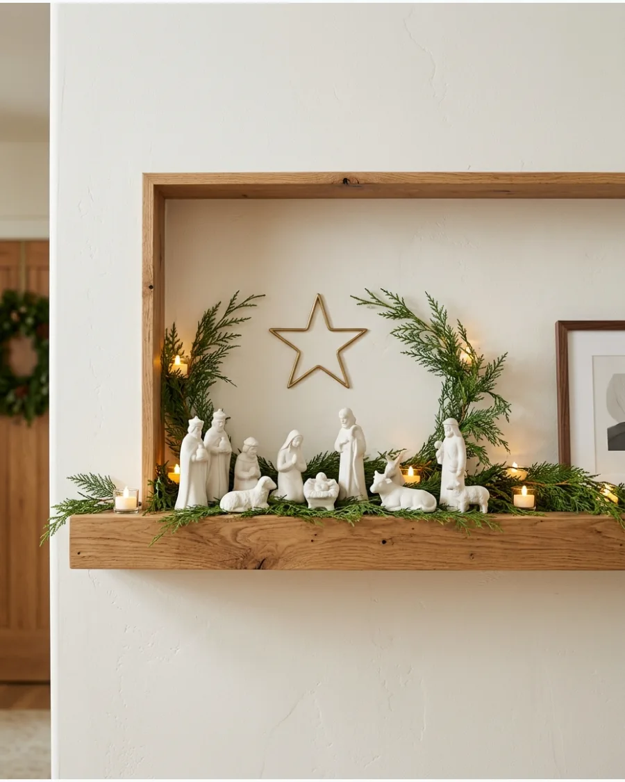 92. Christmas Nativity Shelf