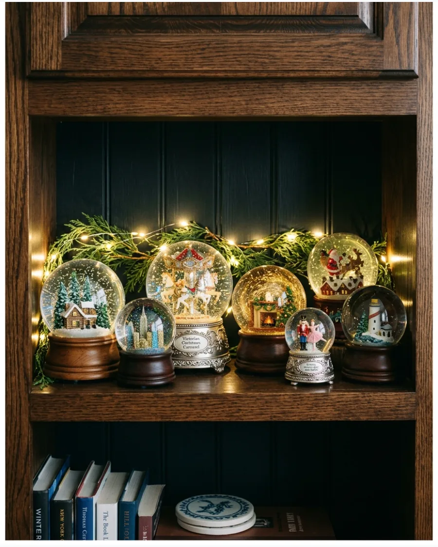 96. Snow Globe Collection Shelf