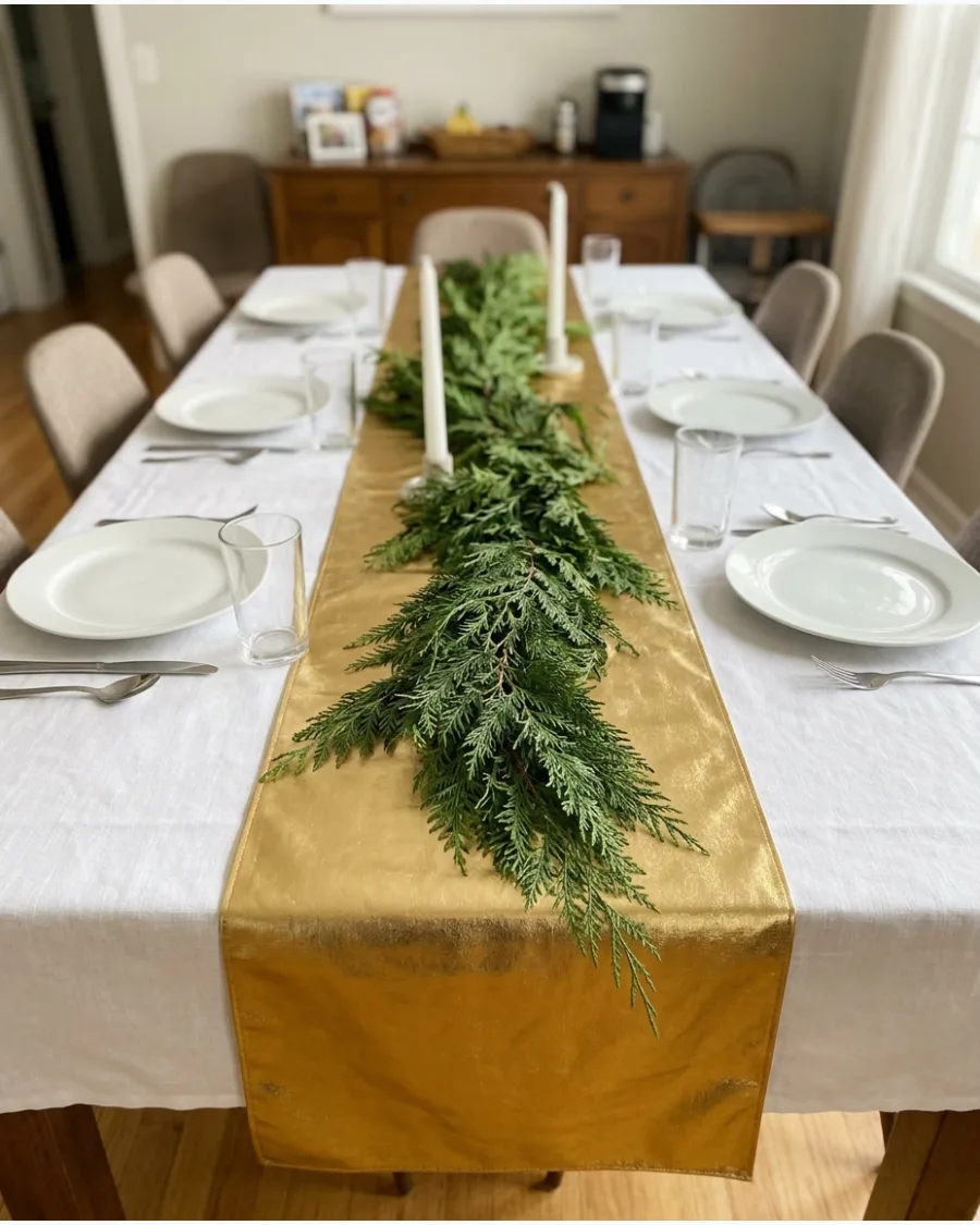 17. Gold Christmas Table Runner