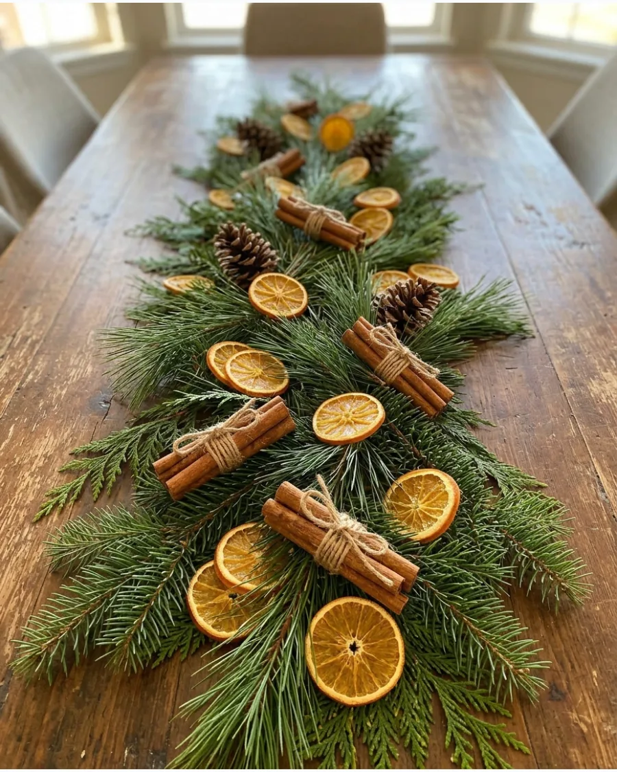 27. Pine, Orange and Cinnamon Christmas Runner