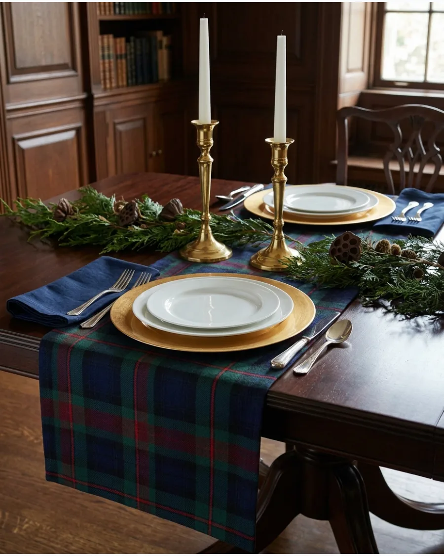 47. Ralph Lauren Inspired Christmas Table Runner