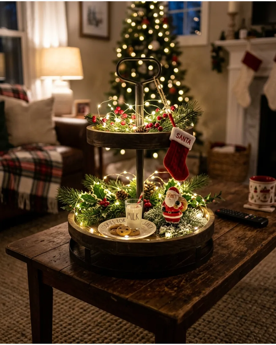 10. Christmas Eve Tiered Tray