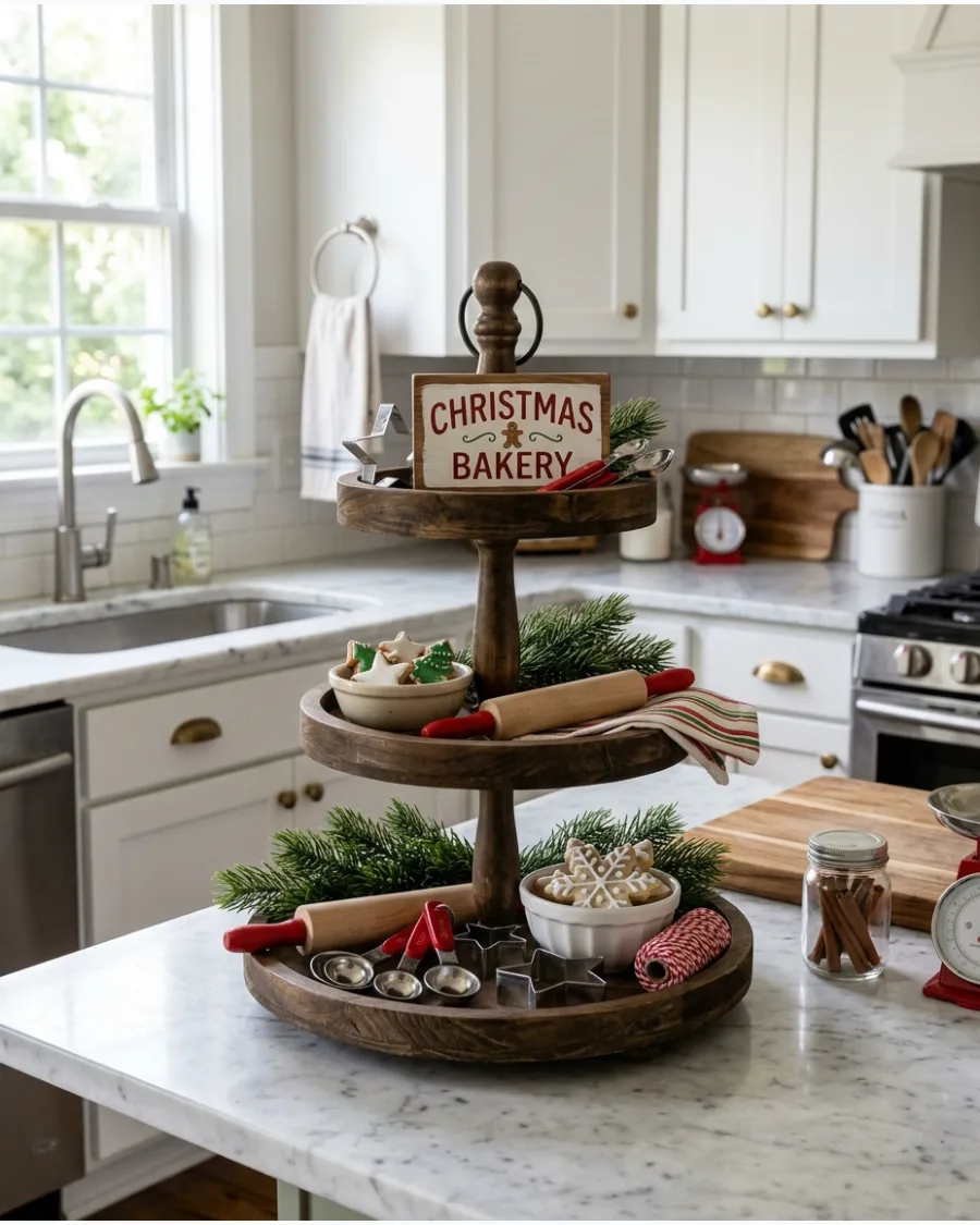 25. Christmas Baking Tiered Tray