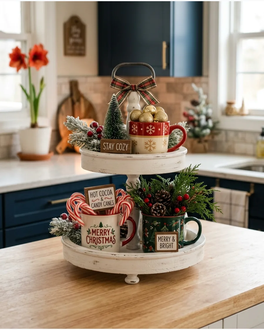 27. Christmas Mug Tiered Tray