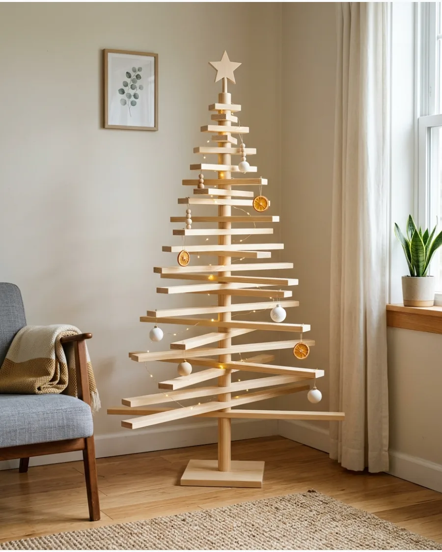 12. Wooden Slat Christmas Tree