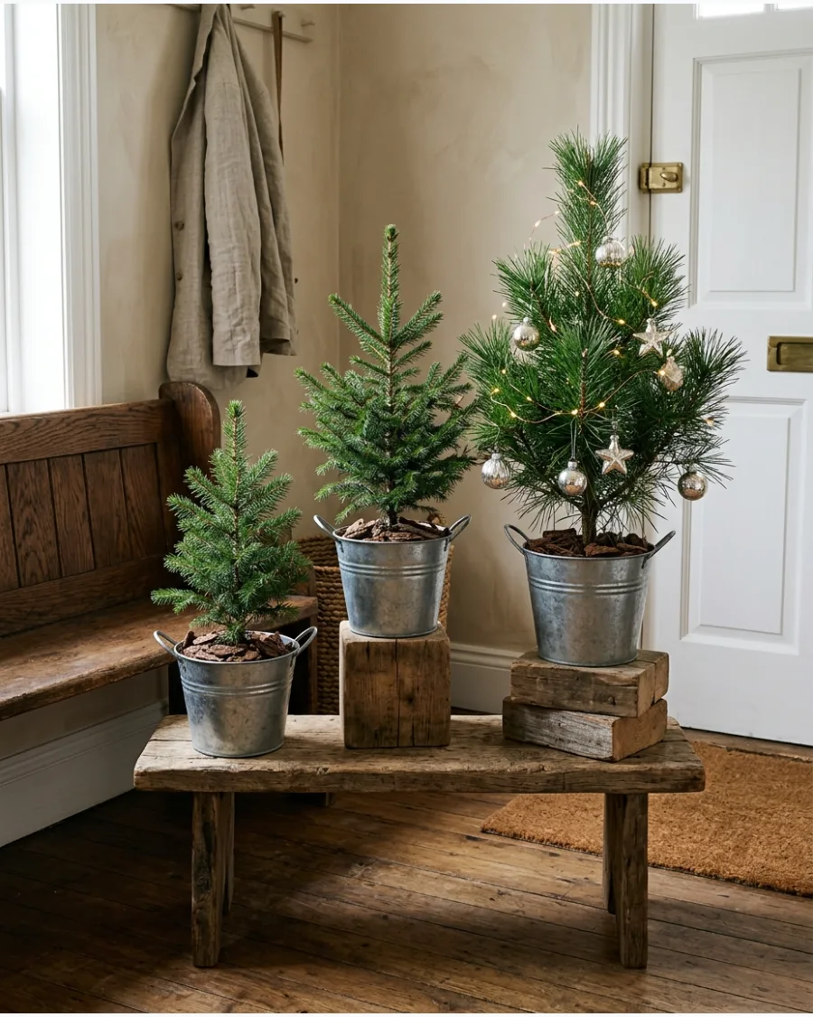 20. Collection of Potted Evergreens