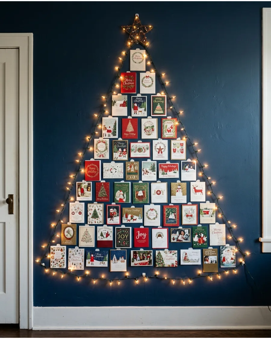 5. Christmas Card Wall Tree