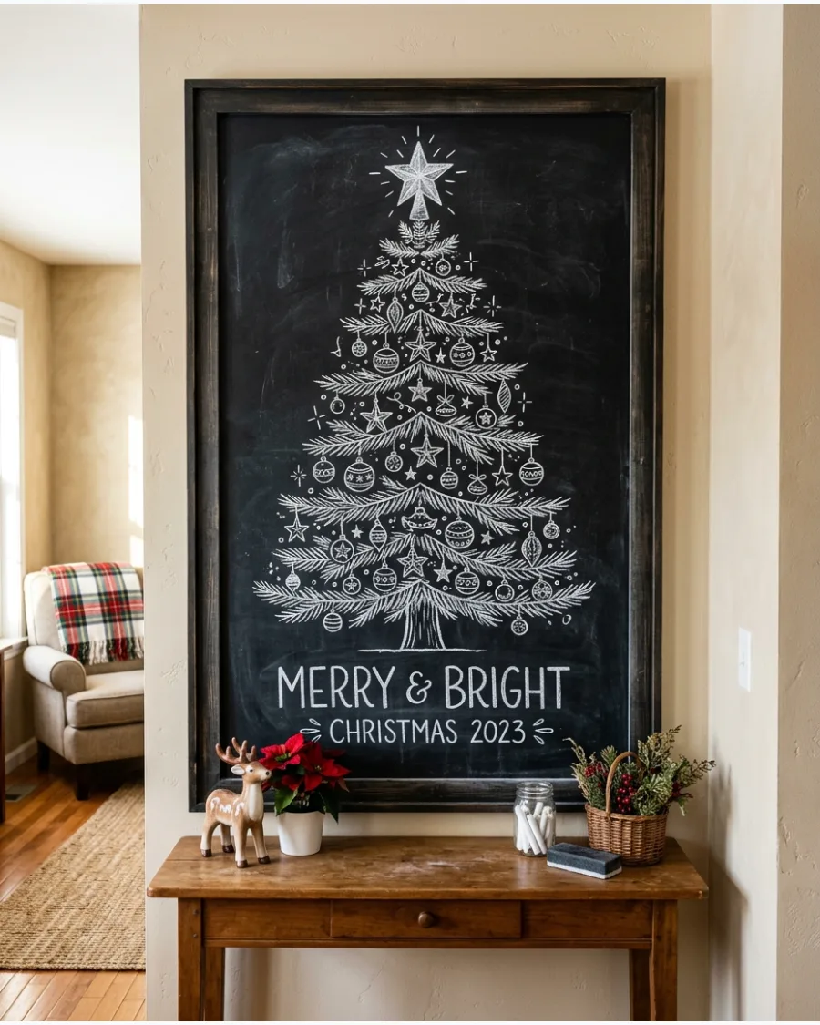 8. Chalkboard Christmas Tree