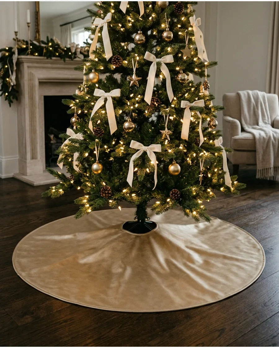 37. Gold Christmas Tree Skirt