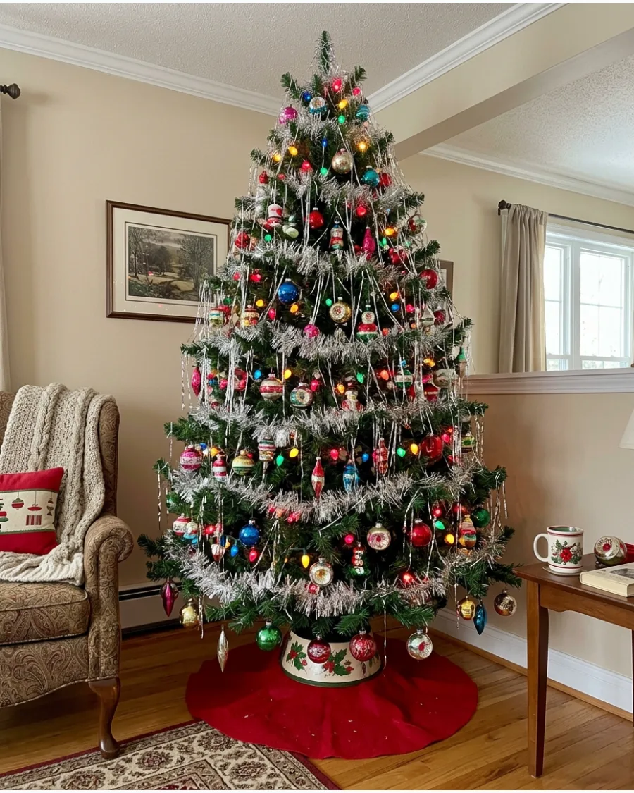 3. 1950s Tinsel Christmas Tree