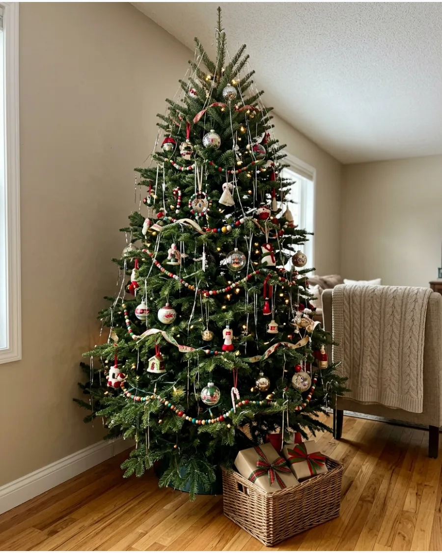 50. Sparse Tinsel Christmas Tree