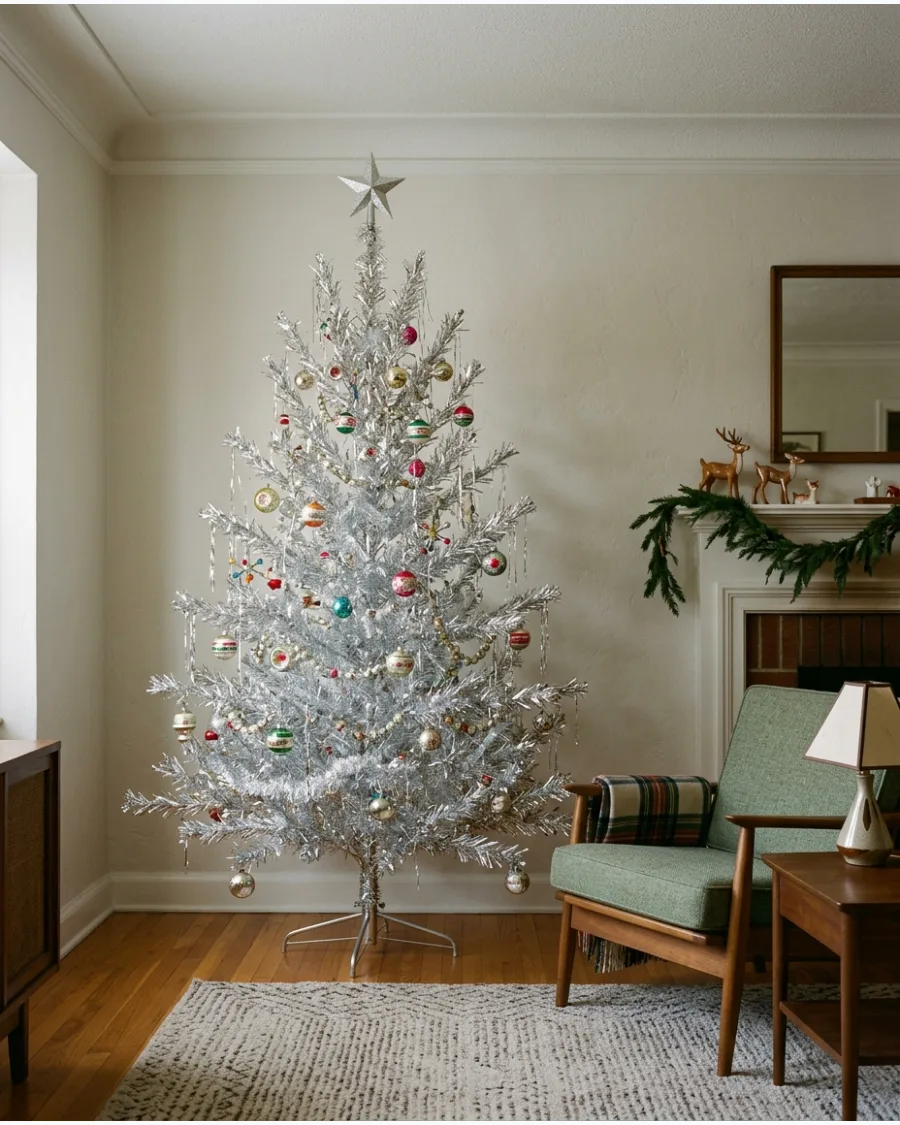 57. Silver Aluminum-Style Christmas Tree