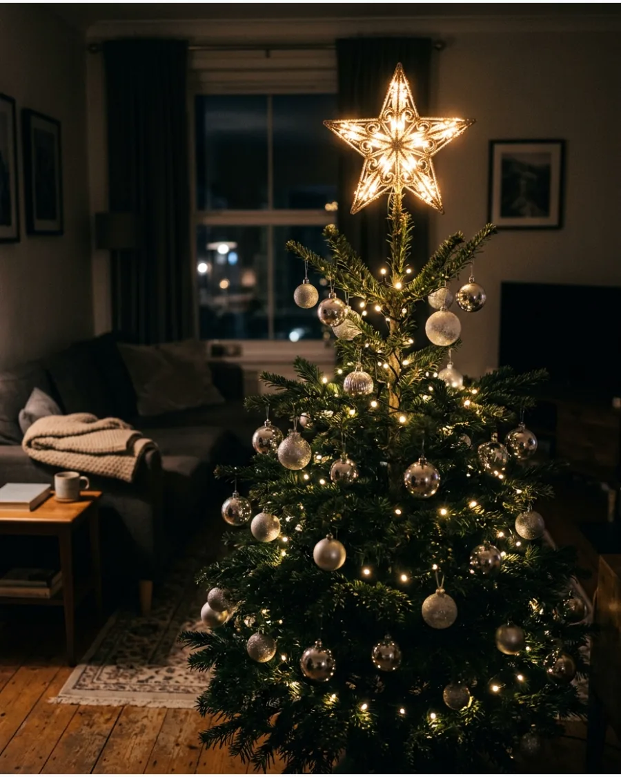 13. Lighted Star Christmas Tree Topper