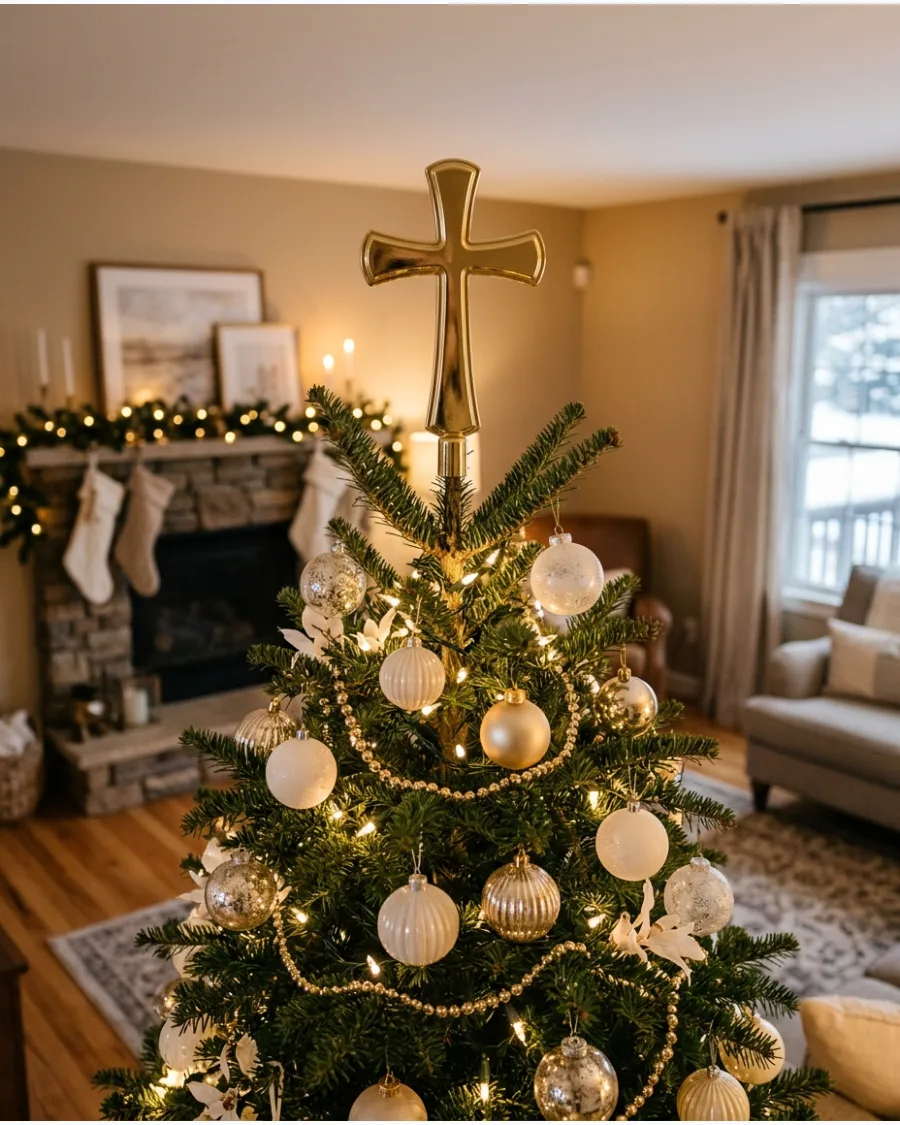 24. Christmas Cross Tree Topper