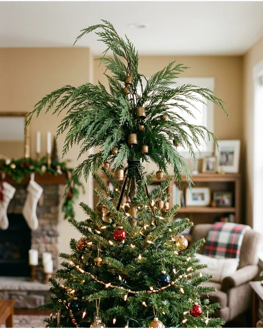 26. Cedar Branch Christmas Tree Topper