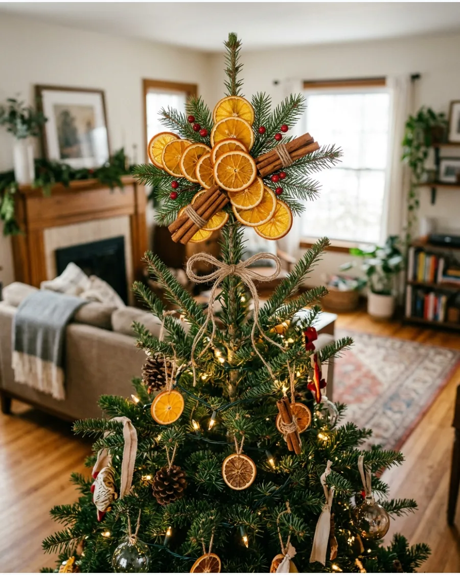 28. Dried Orange Christmas Tree Topper