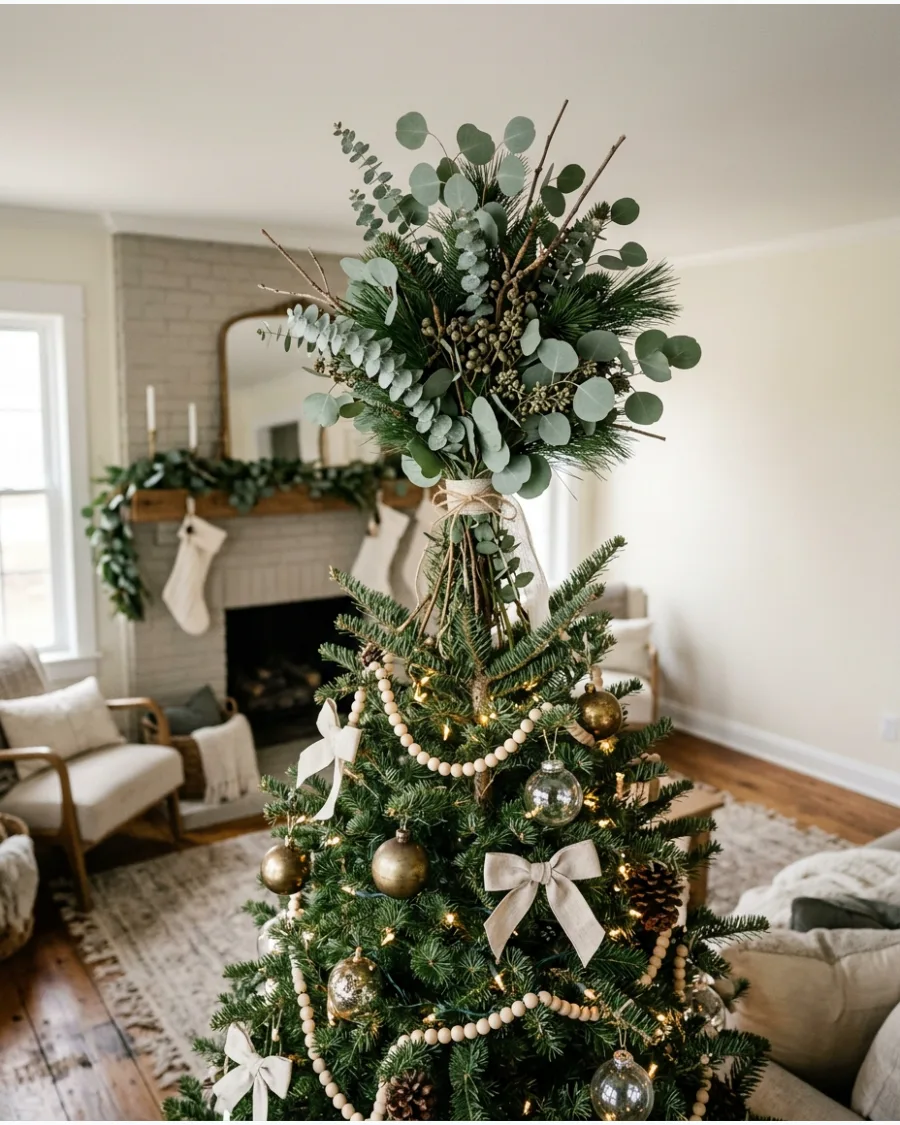 30. Eucalyptus and Pine Tree Topper