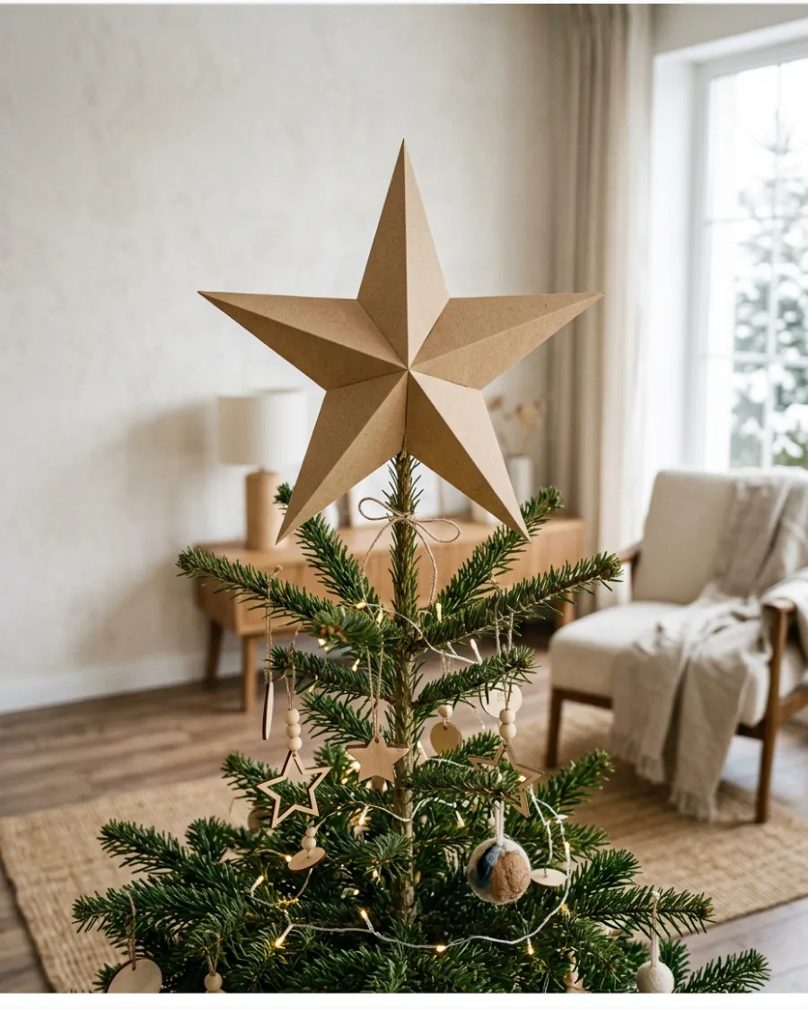 48. DIY Paper Star Tree Topper
