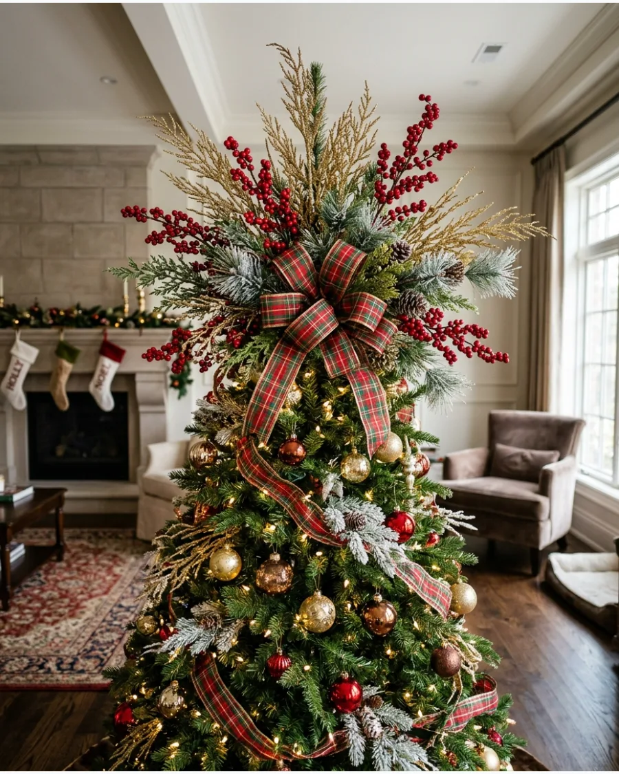 50. Designer Mixed-Pick Christmas Tree Topper
