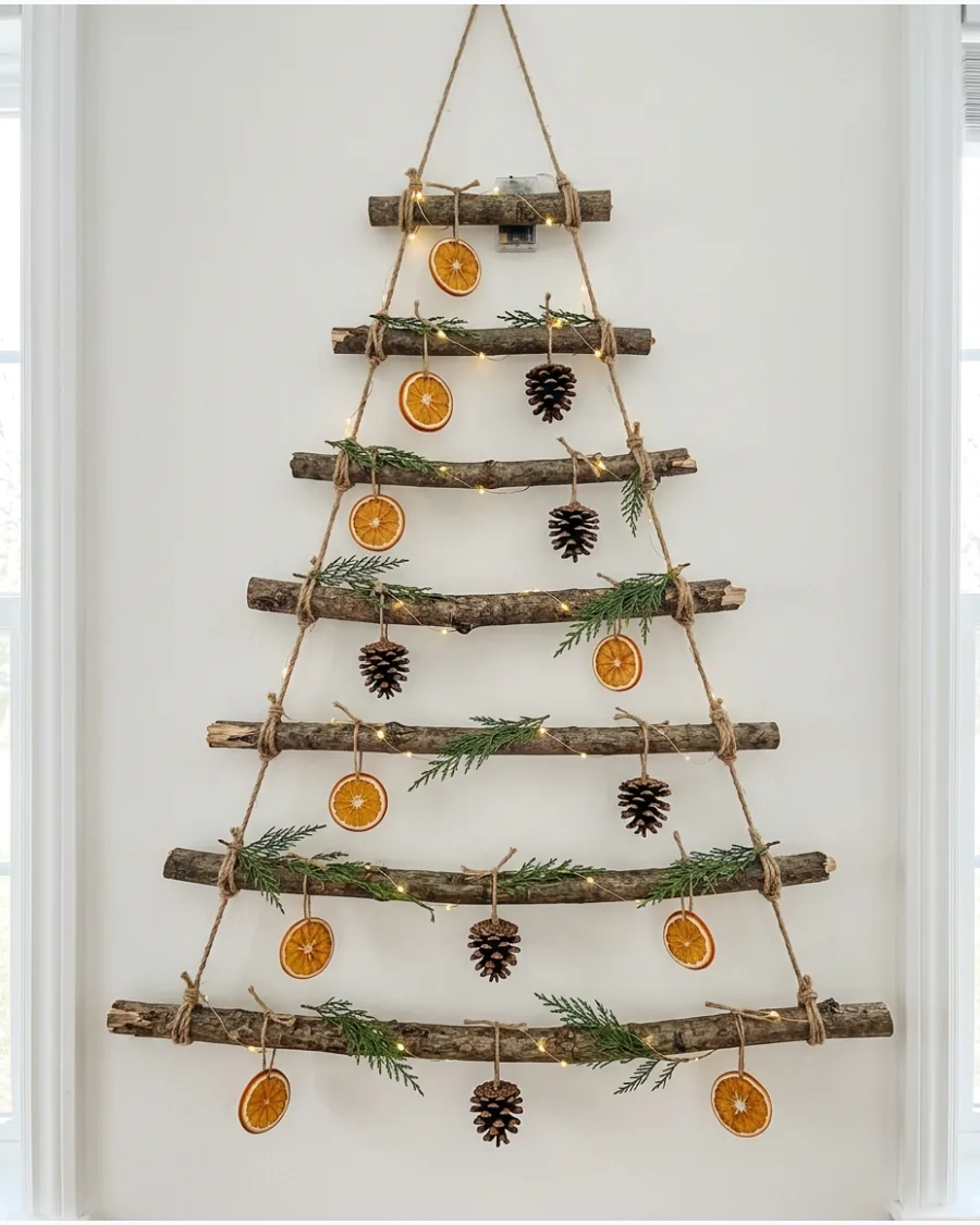 19. Branch Christmas Tree Wall Hanging