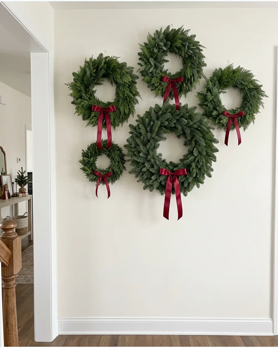 2. Christmas Wreath Gallery Wall