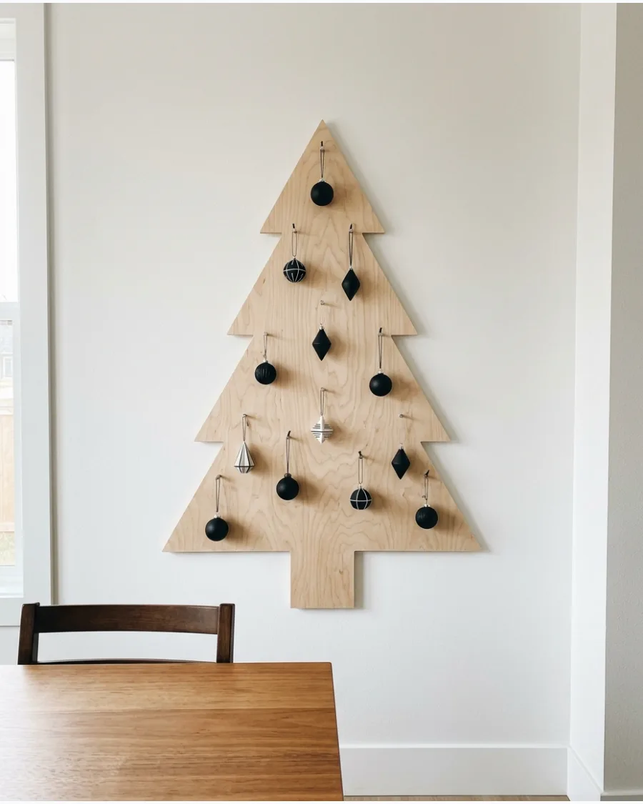 20. Wooden Christmas Tree Wall Decor