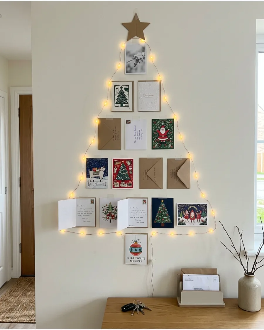 23. Christmas Card Tree Wall