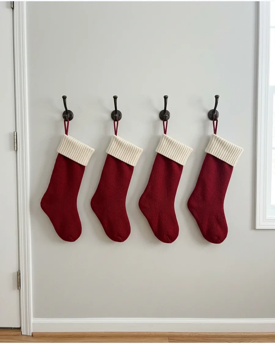 36. Stocking Wall Display Without a Mantel