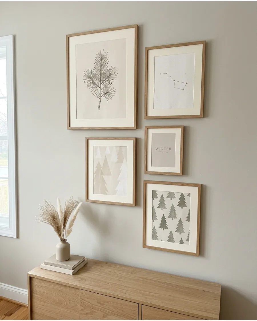 41. Neutral Christmas Gallery Wall