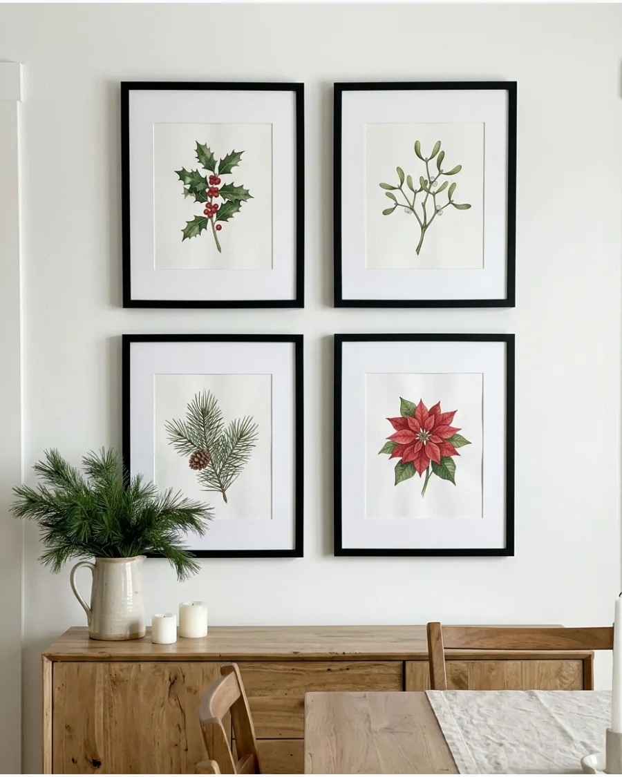47. Christmas Botanical Wall Prints