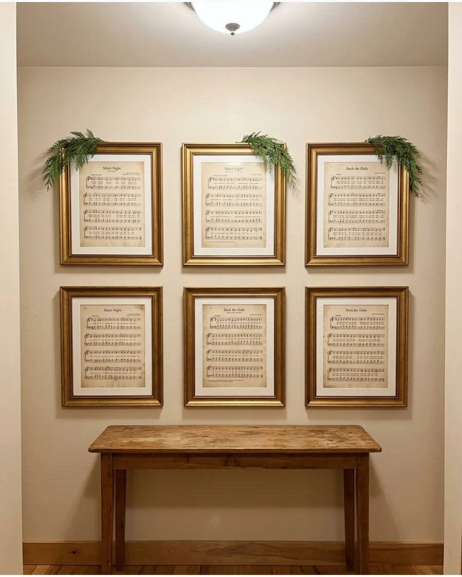 51. Christmas Sheet Music Wall Art