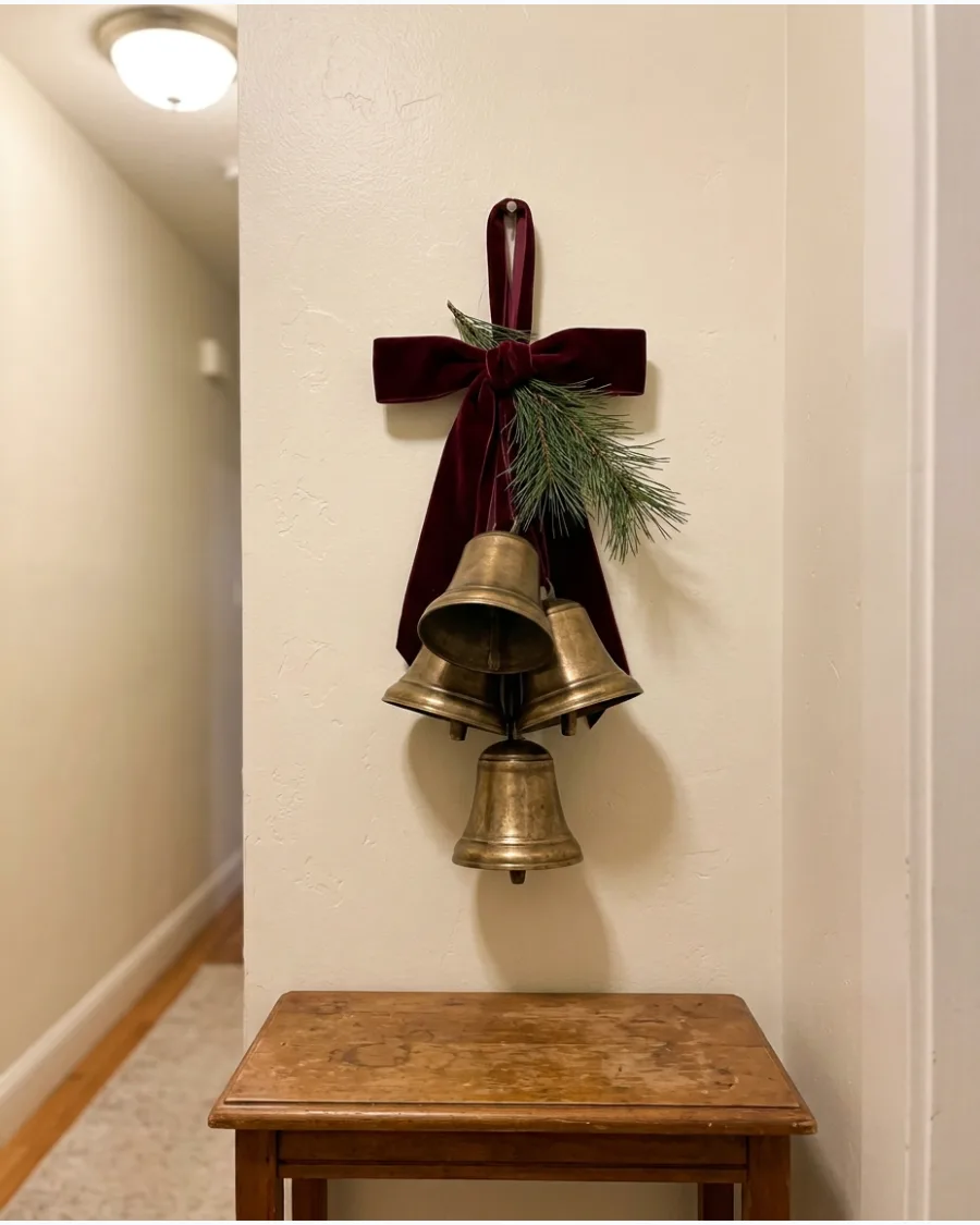 58. DIY Christmas Bell Wall Hanging