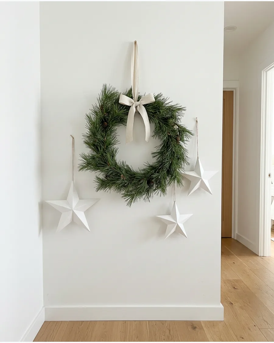 69. Neutral Christmas Wall Decor