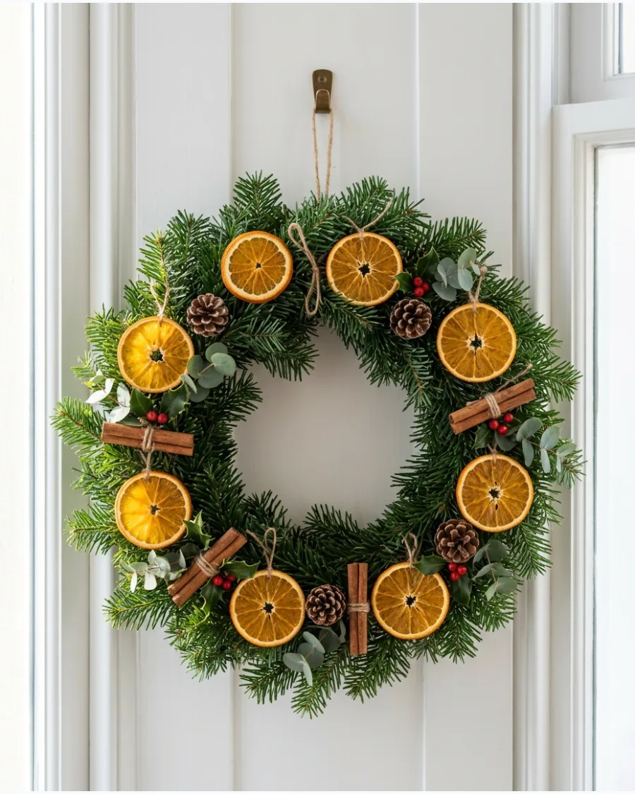 23. Dried Orange Christmas Wreath