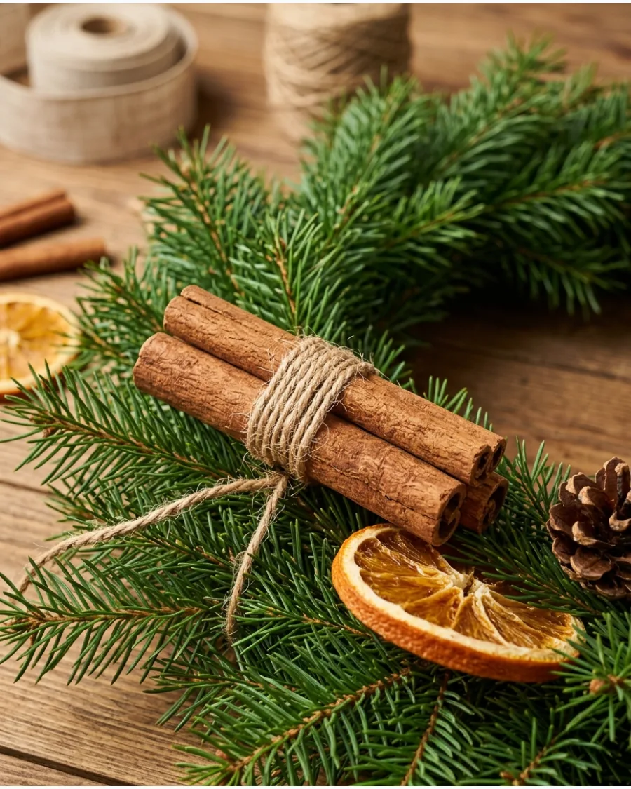 24. Cinnamon Stick Christmas Wreath