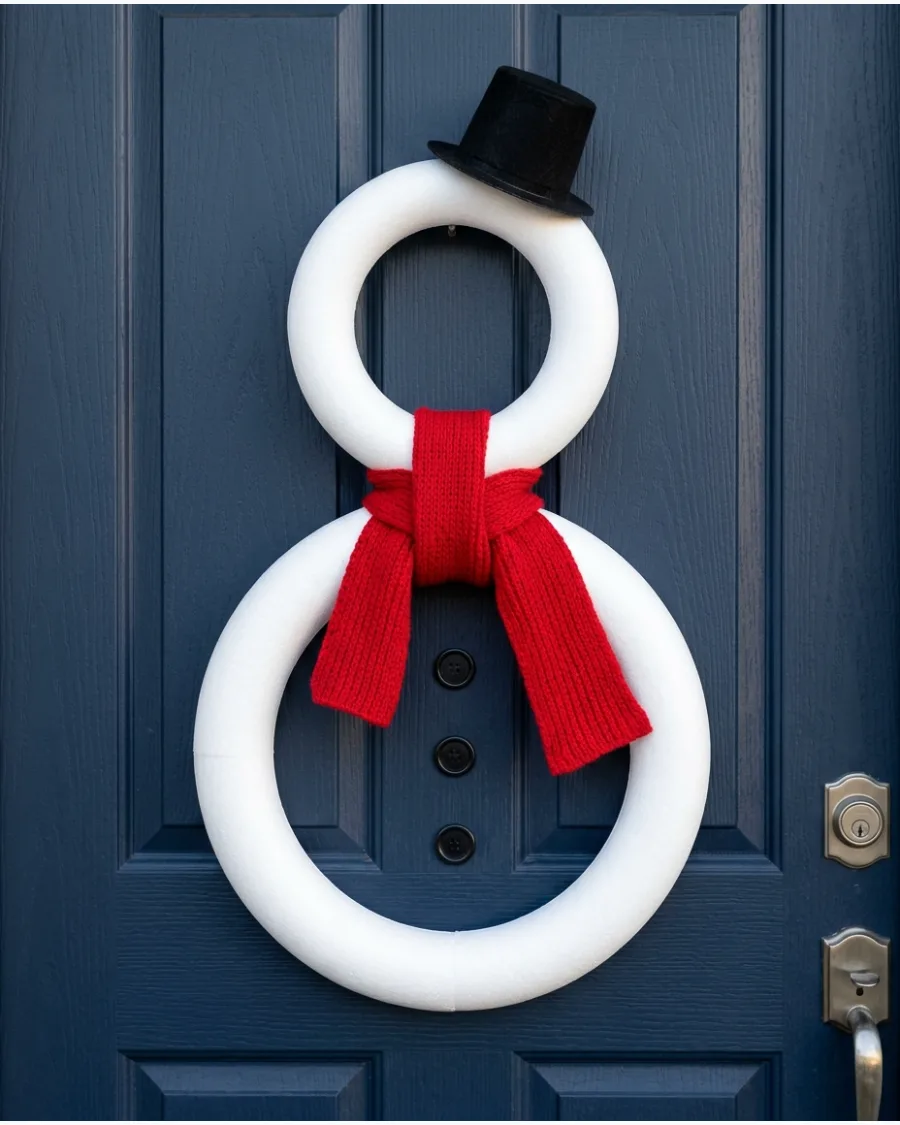 44. Snowman Christmas Wreath
