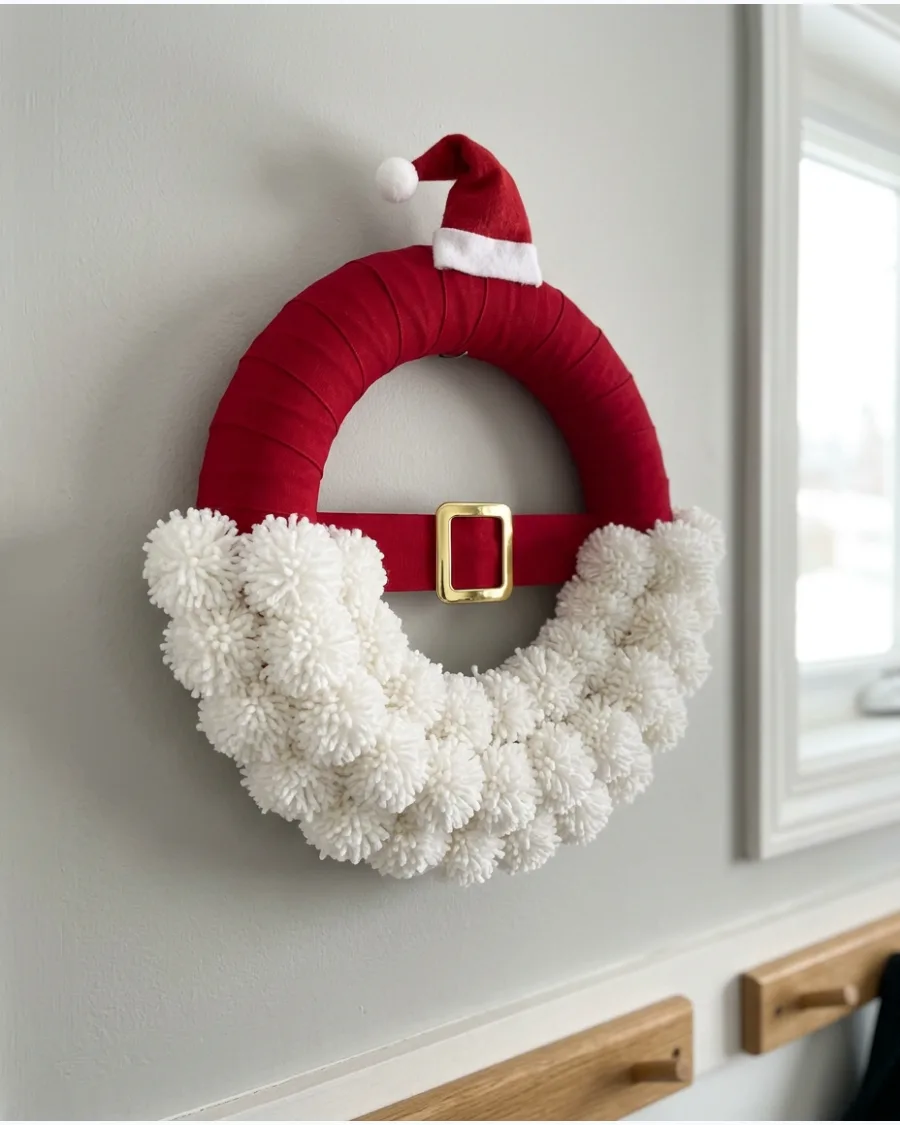 45. Santa Christmas Wreath