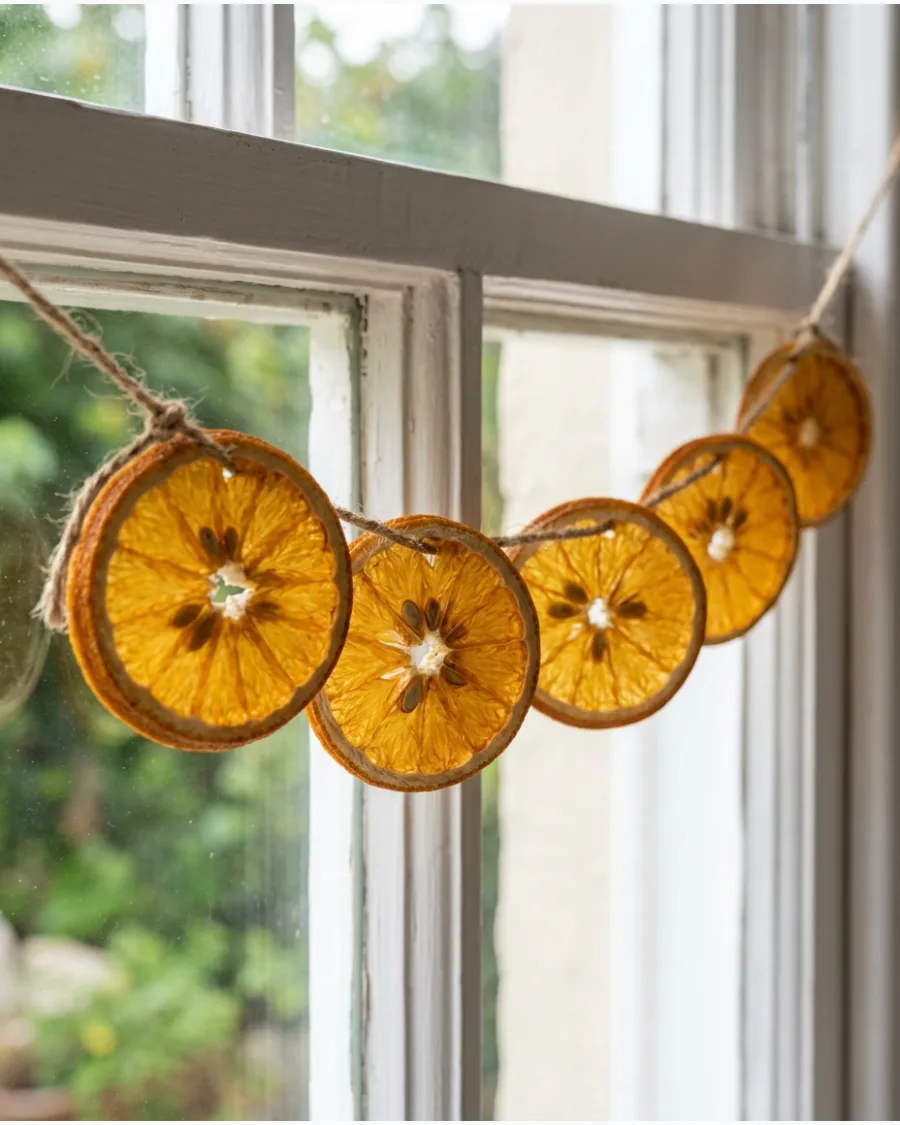 1. Simple Dried Orange Slice Garland