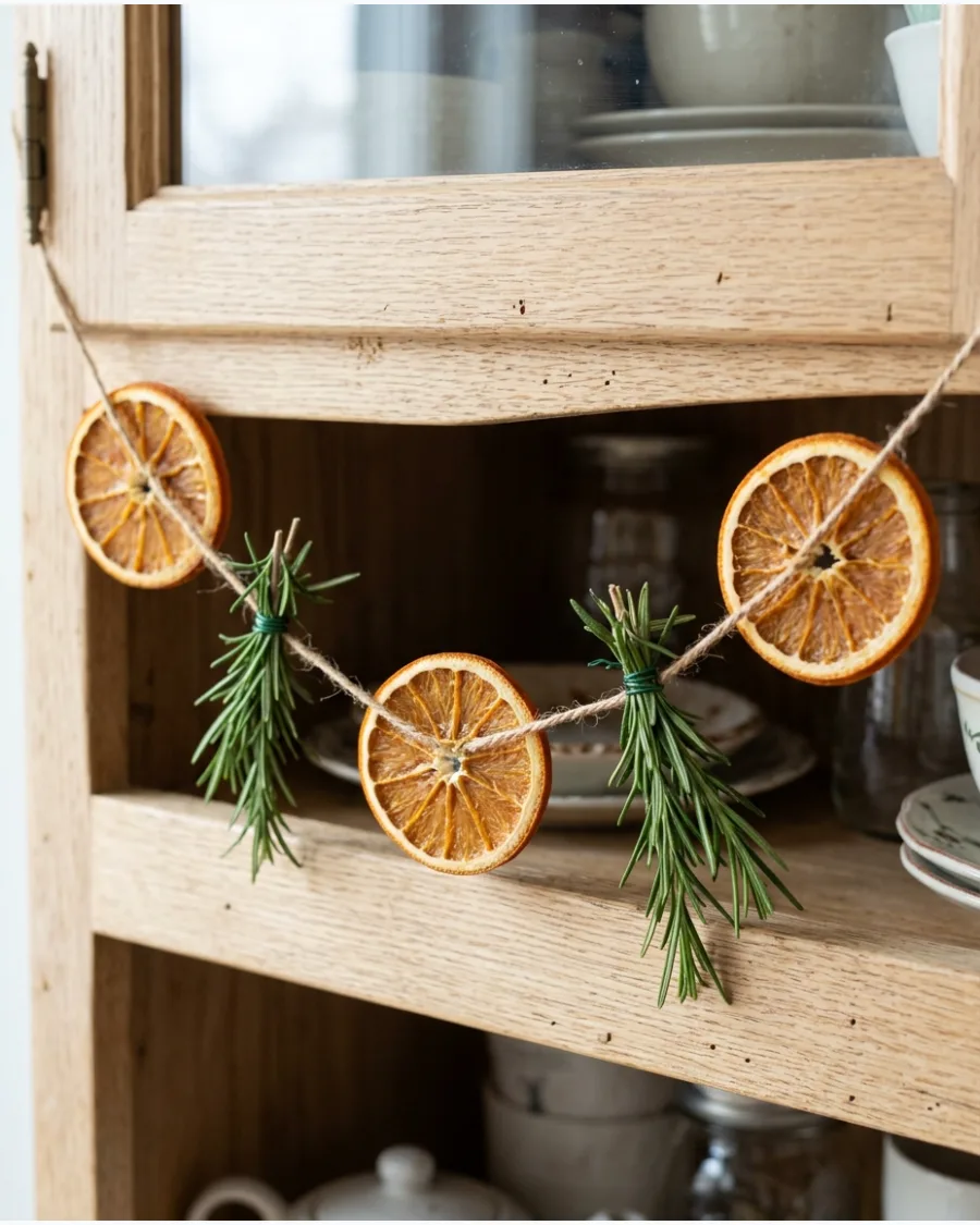 10. Dried Orange and Rosemary Garland