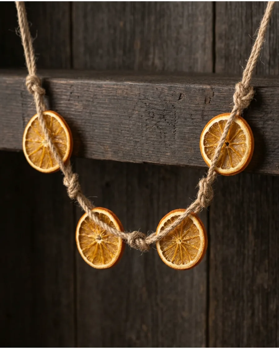 13. Rustic Dried Orange and Jute Garland